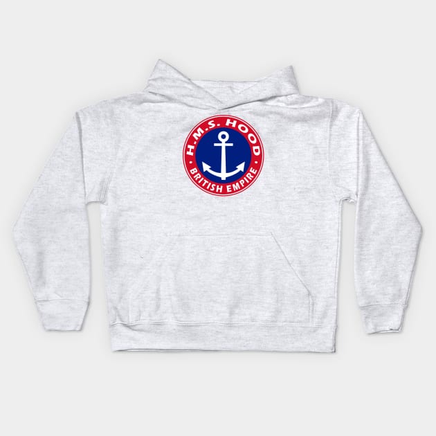 HMS Hood Kids Hoodie by Lyvershop